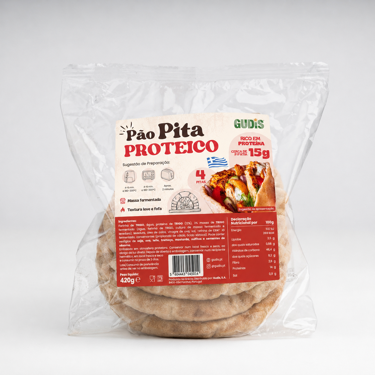 Gourmet Pita Bread + Protein (9x420g)