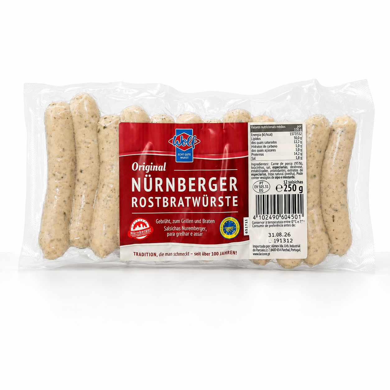 Salsicha Original Nuremberga p/ Grelhar 250g