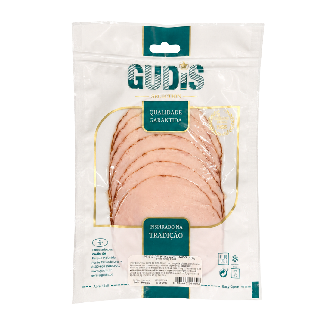 Saquetas Peito de Perú Grelhado 100g